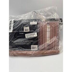 French Connection Home Charter Crushed Polylinen Curtains Rust 50x63 Pair